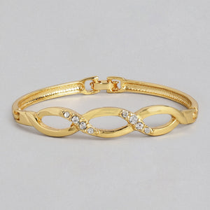 Estele  Gold Plated DNA Twist Cuff Bracelet   for women