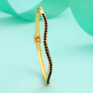Estele Gold plated Candy Bracelet with Ruby colour American Diamonds Bracelet
