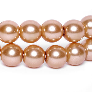 Estele - Gold Glass Pearl Double Line Bracelet