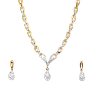 Estele Gold Plated Valentine Necklace Set
