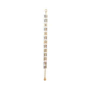 Estele Silver and Gold Plated Adjustable Bracelet for Girls