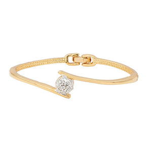 Estele gold plated  Single Diamond Sophisticated Bracelet for Women