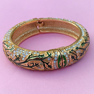 Estele Gold Plated Meenakari and Enamel Traditional Bracelet