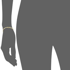 Estele Gold Plated Parallel time Cuff Bracelet    for women