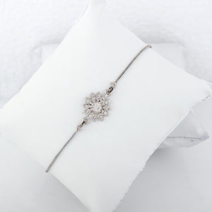 Estele Gold Plated Sublime Floral Bracelet With Austrian Crystals For Men & Women