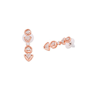 Estele Rose Gold Plated CZ Gorgeous Necklace Set for Women