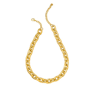 Estele Gold Plated Chunky Link Designer Cuban Necklace for Men & Women