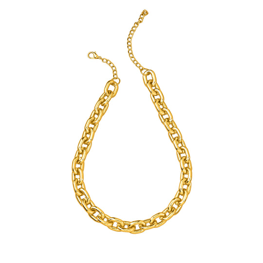Estele Gold Plated Chunky Link Designer Cuban Necklace for Men & Women