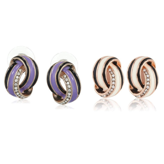 Estele Earrings Jewellery Gifts For Valentines Day (VOILET & WHITE)