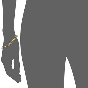 Estele Gold Plated Trendy Rectangle Link Bracelet for Women