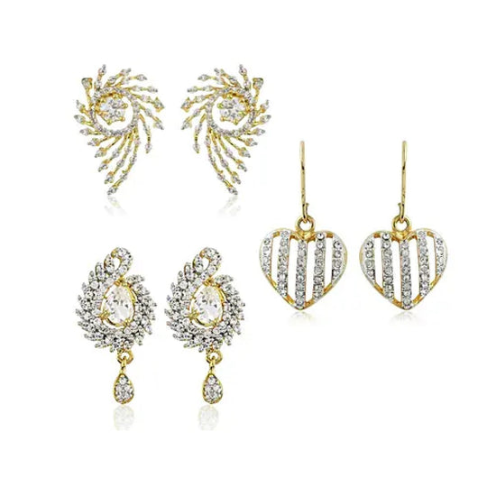 Diamante Earrings Set Of 3