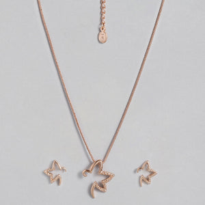 ESTELE RISING STAR ROSE GOLD PENDANT SET