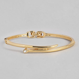 Estele Gold Plated Parallel time Cuff Bracelet    for women