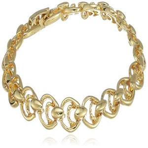Estele  Gold Plated Hula Hoop Bracelet with Box Clasp for women