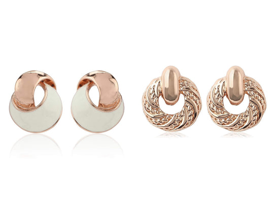 Estele Rose Gold plated stud Earrings for Girls/Womens