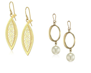 Estele Valentines Day Gift For Girlfriend/Her Gold Tone Plated Earrings For Girls & Women