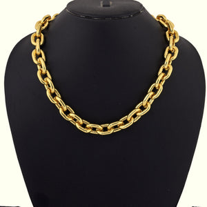Estele Gold Plated Chunky Link Designer Cuban Necklace for Men & Women