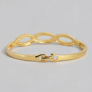 Estele  Gold Plated DNA Twist Cuff Bracelet   for women