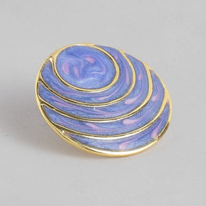 Estele Circular shaped black colour fancy mosaic studs for women