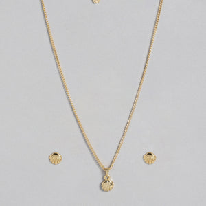 Modern Gold plated Atlantic bay shell Necklace