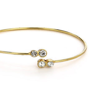 Gold Plated White Stone Bracelet For Womens