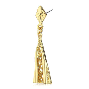 Gold Plated Long Drop Earrings for Womens