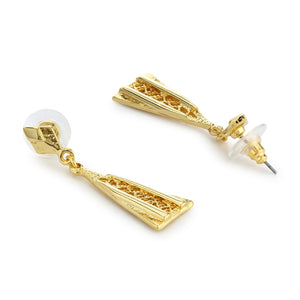 Gold Plated Long Drop Earrings for Womens