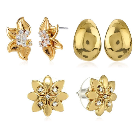Estele Gold Plated Stud Earrings Combo