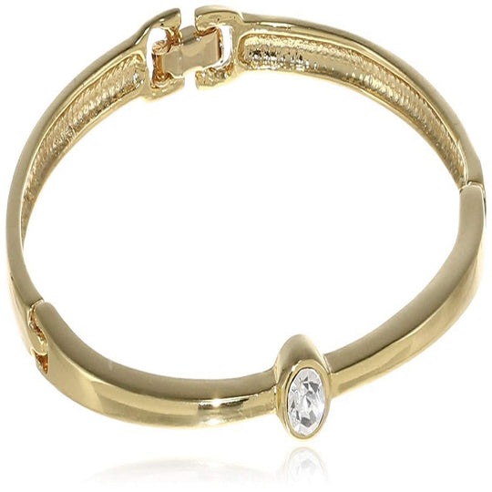 Estele  gold Plated Solitaire Studded Bracelet for women