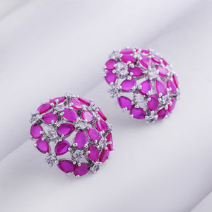 Luxor Ruby Diamond Studs Earrings