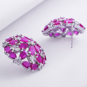 Luxor Ruby Diamond Studs Earrings