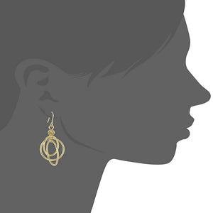 Estele  Gold Plated Hoop glory Dangle Earrings for women