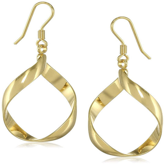 Estele  Gold Plated Dna segment Dangle Earrings for women