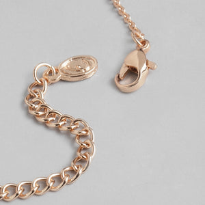 Estele Rose Gold Plated Primrose Flower Chain Bracelet for women