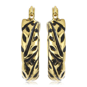 Gold Tone & Enamel Textured Studs Combo