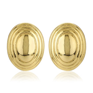 Ovel Shaped Stud Earrings