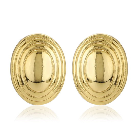 Ovel Shaped Stud Earrings