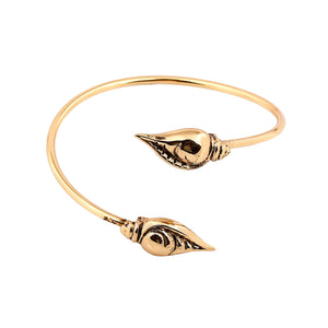Estele Gold Plated Antique Shank Charm Bracelet for Women