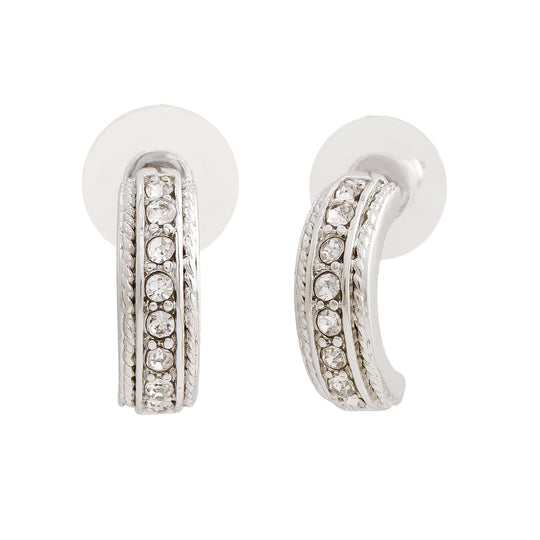 Trendy Candy Stud with fancy White Crystals