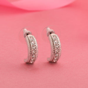 Trendy Candy Stud with fancy White Crystals