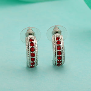 Trendy Candy Stud Earring with fancy Orange crystals for Women
