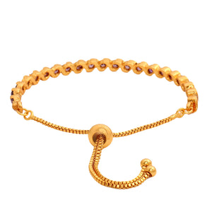 Estele Candy Bracelet with Blue American Diamonds Bracelet for women  ( adjustable)