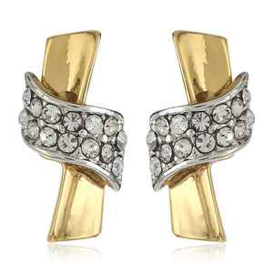 Estele - White Crystal Stone Pendent With Earrings