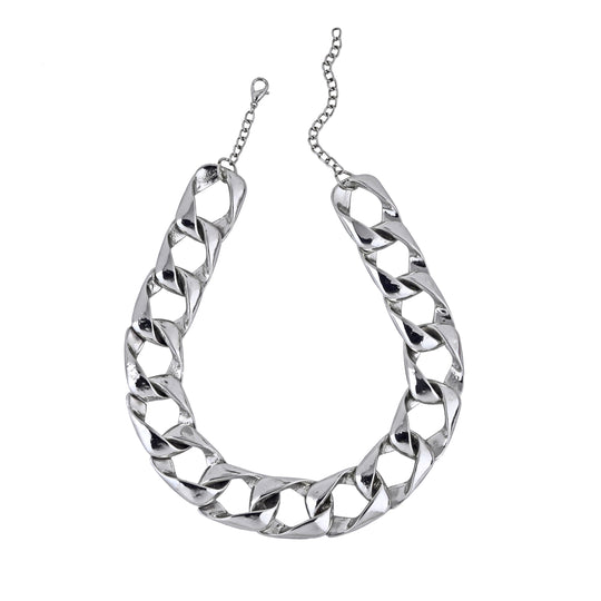 Estele Rhodium Plated Stunning Designer Cuban Necklace for Women