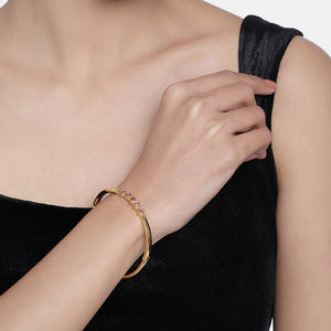 Estele  Gold Plated Studded  Bracelet for women