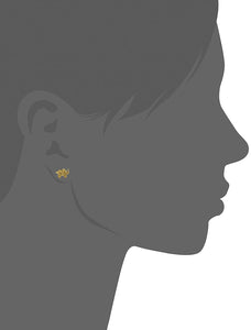 Estele 24 Kt Gold Plated Elephant Stud Earrings