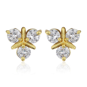 Estele Gift combo - Gold Plated Stud Earrings With AD stones For Girls & Women