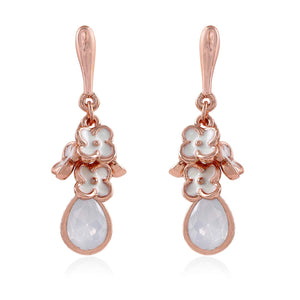 Estele Valentines Day Special Earrings For Gift Stud Earrings For Girls & Women(WHITE & BLUE)