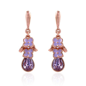 Estele Valentines Day Special Earrings For Gift Stud Earrings For Girls & Women(VOILET & AQUA)