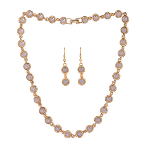 Glass Pearl Studded Traditional Necklace Set